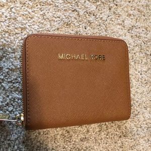 Reserved Authentic Like new brown Mk wallet